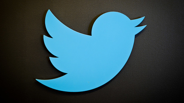 The logo of the Internet messaging service Twitter.