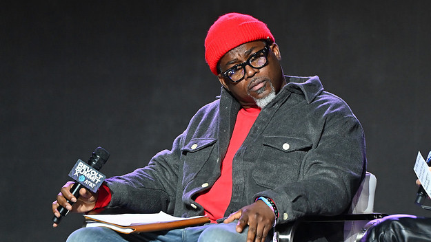David Banner speaking on stage in 2021