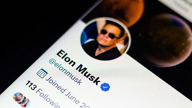 Elon Musk's Twitter account photo illustration