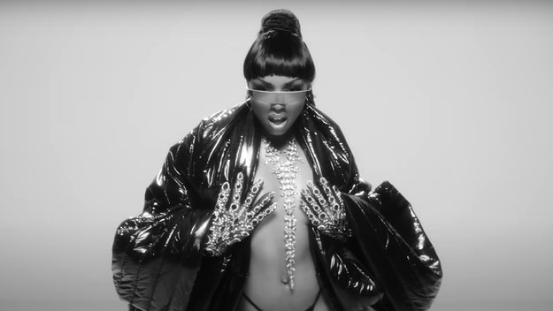 Chlöe is pictured in her latest music video