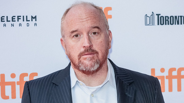 Louis CK is pictured on a red carpet for an event