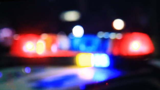 Stock photo of cop car lights