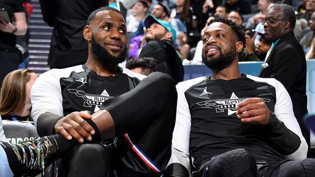 LeBron James and Dwyane Wade during the 2019 NBA All-Star Game