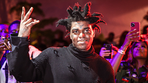 Kodak Black performs at a concert benefit.