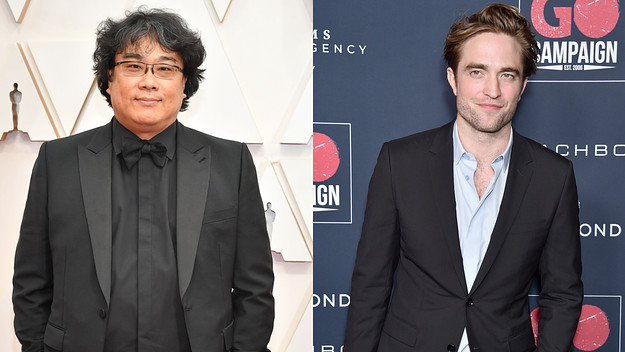 Bong Joon-ho and Robert Pattinson are pictured
