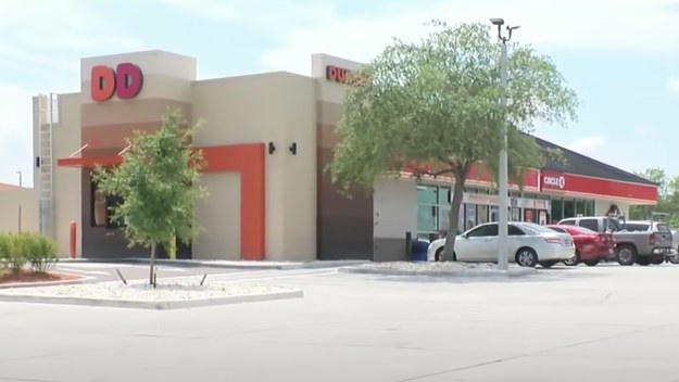 A Dunkin restaurant is pictured
