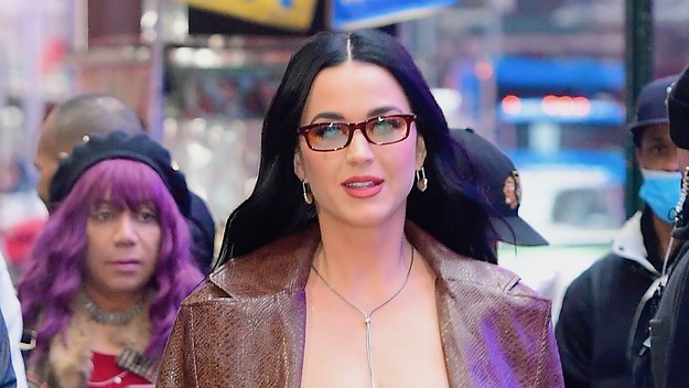 Singer Katy Perry is seen outside "Good Morning America"