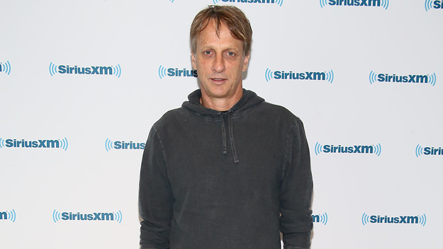 Tony Hawk visits the SiriusXM Studios In Los Angeles at SiriusXM Studios.