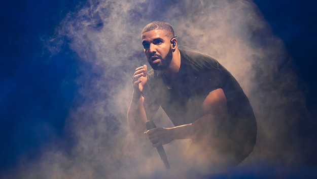 Drake performing at Wireless Birthday Party
