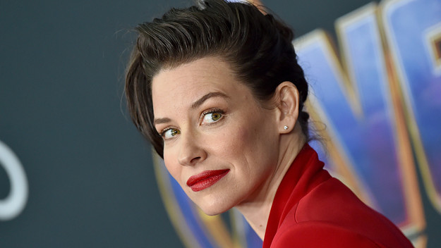 Evangeline Lilly is pictured at a red carpet