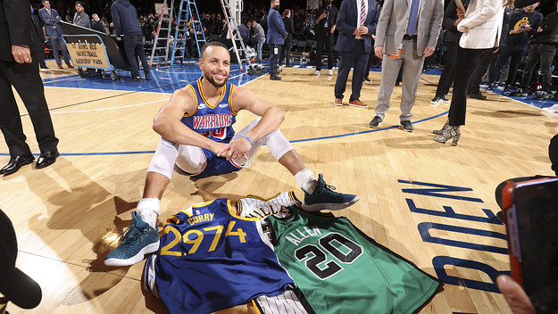 Steph Curry Ray Reggie Jerseys Madison Square Garden 2021