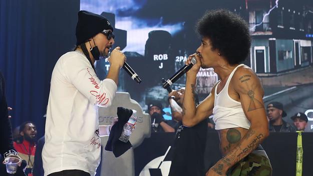 Bizzy Bone and Layzie Bone performs during VERZUZ Bone Thugs-N-Harmony And Three 6 Mafia