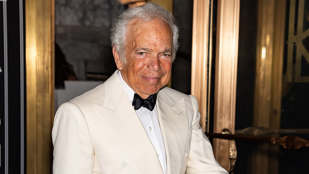 Ralph Lauren is pictured wearing a suit