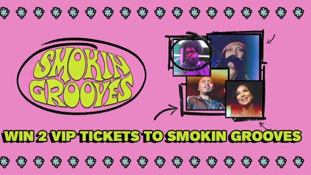 A giveaway poster is shown for Smokin Grooves