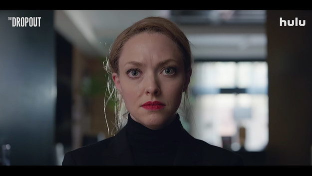 Amanda Seyfried as Elizabeth Holmes in the trailer for Hulu's 'The Dropout.'