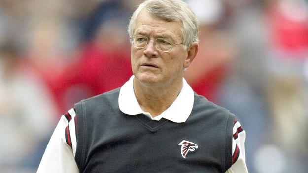 Former Head Coach Dan Reeves of the Atlanta Falcons looks on during a game against the Houston Texans