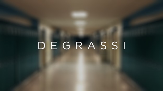 A high school hallway is pictured