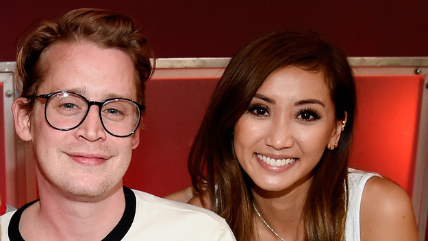 Macaulay Culkin and Brenda Song pictured together at Stand Up To Cancer telecast.