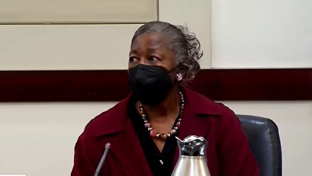 Joyce Watkins Sitting at Exoneration Hearing Tennessee Supreme Court