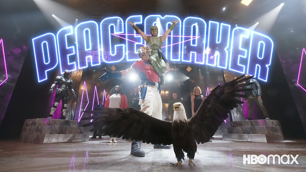 The title card from the opening credits to DC's 'Peacemaker.'