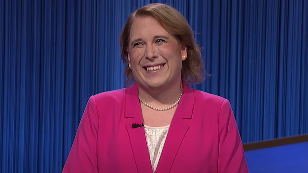 Jeopardy champion Amy Schneider is pictured