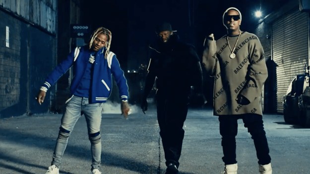 50 Cent, Lil Durk, Jeremih in "Power Powder Respect" music video