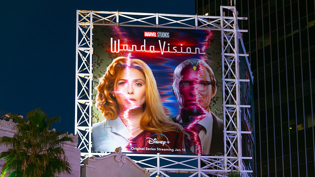 A 'WandaVision' billboard.
