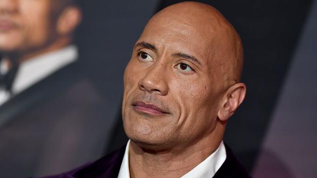 Dwayne Johnson attends the World Premiere of Netflix's "Red Notice"