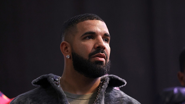 Drake onstage at URL's "Till Death Do Us Part" rap battle