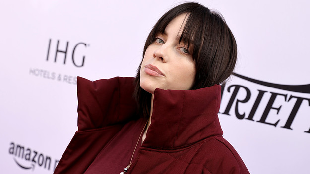 Billie Eilish is pictured at a red carpet event