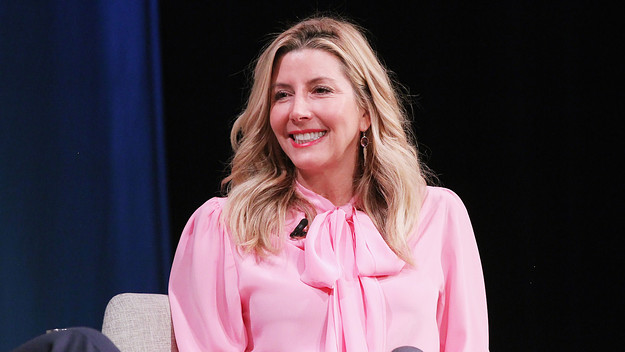 Spanx CEO Sara Blakely onstage speaking