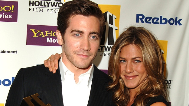 Jake Gyllenhaal and Jennifer Aniston at the 9th Annual Hollywood Film Festival AWards Gala in 2005.