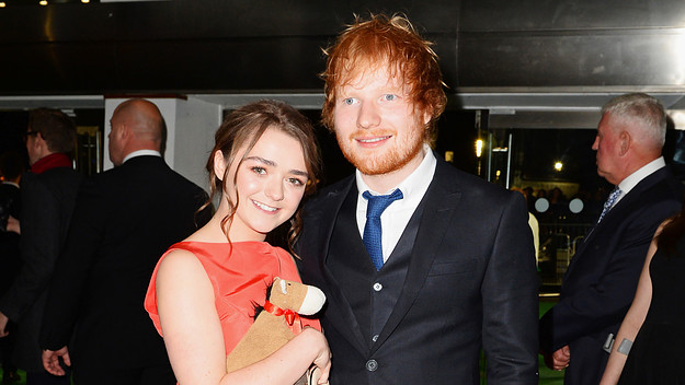 Maisie Williams and Ed Sheeran at the premiere of 'Ed Sheeran: Jumpers For Goalposts'