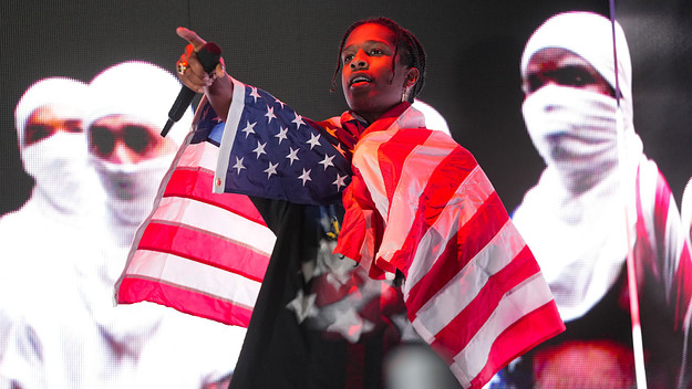 ASAP Rocky performs live at a festival.