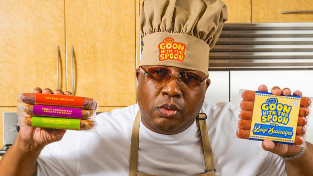 E-40 showing off his Goon With the Spoon products