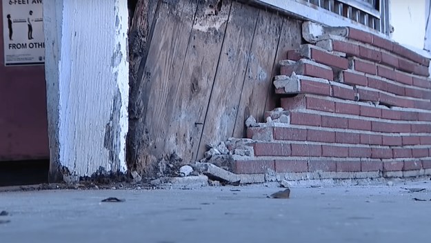 Debris from a car crash in California