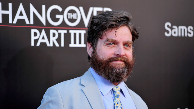 Photo taken of Zach Galifianakis on 'The Hangover Part III' red carpet.