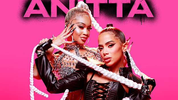 The art work for Anitta and Saweetie's new song "Faking Love"