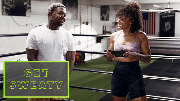 Mustard Shares His Workout Playlist With Melissa Alcantara In This Bootcamp Workout | Get Sweaty