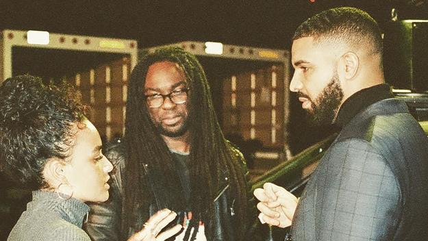 Karena Evans, Taj Critchlow and Drake