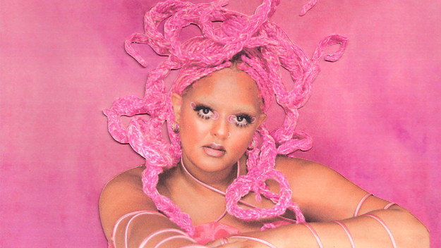 Singer Hunnah poses in pink