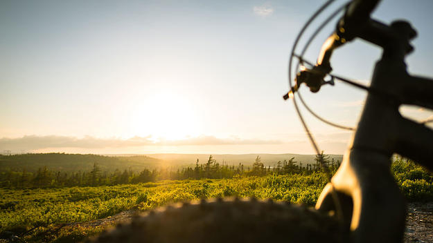 Riding a bike at Bayer's Lake, Halifax, Nova Scotia