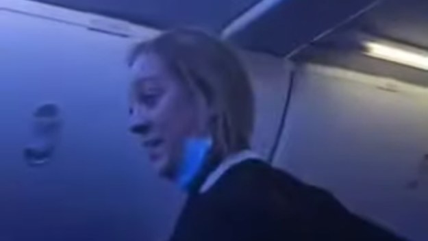 Screenshot of woman's homophobic rant aboard Dallas-bound flight.