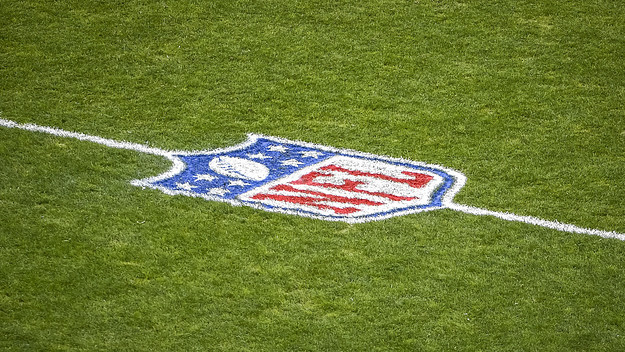 NFL logo at 50 yard line