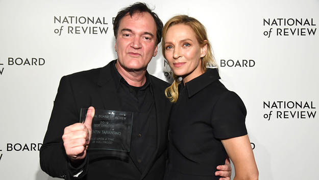 Quentin Tarantino and Uma Thurman