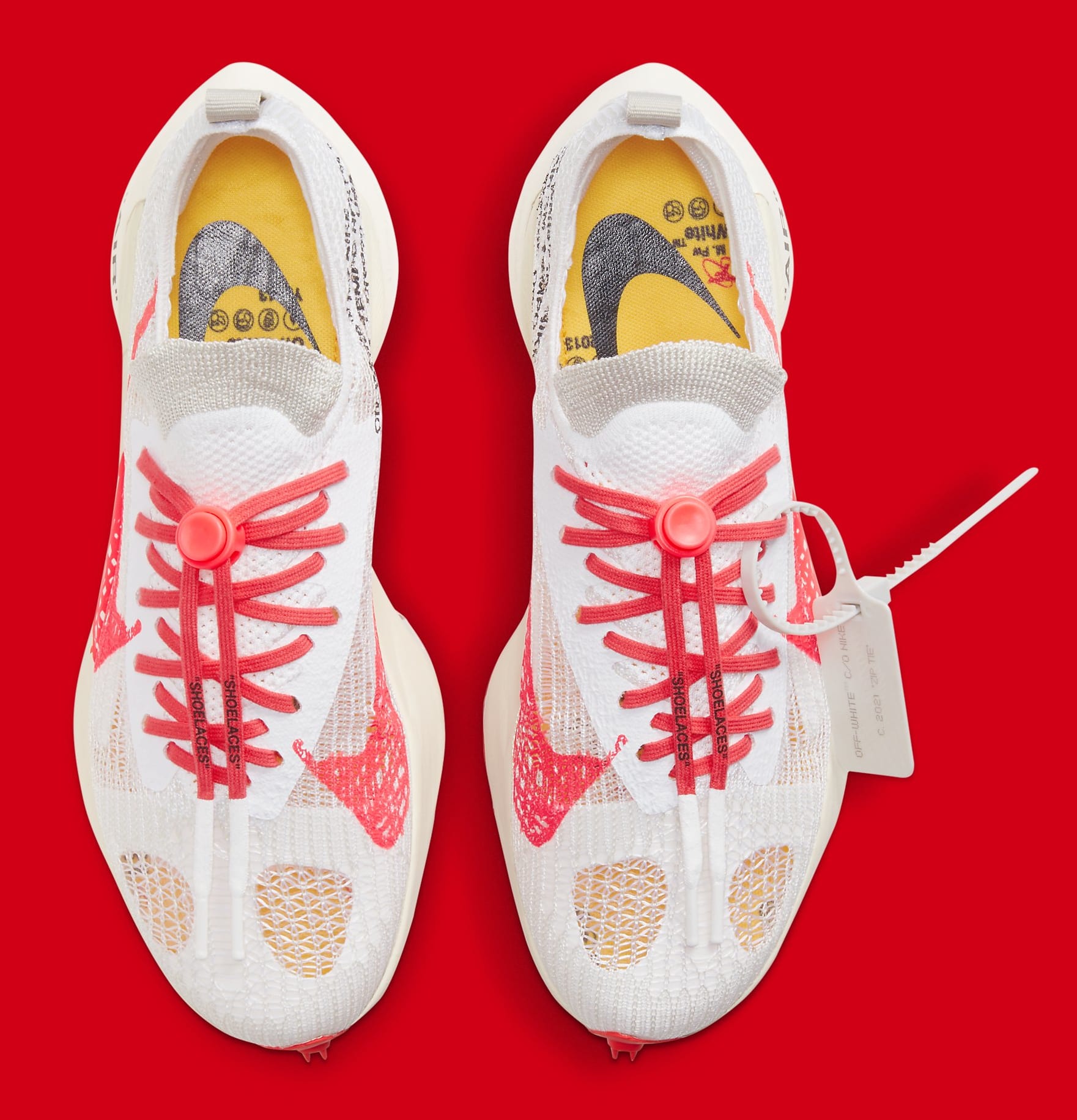 The Off-White x Air Zoom Tempo Next% Releases This Month