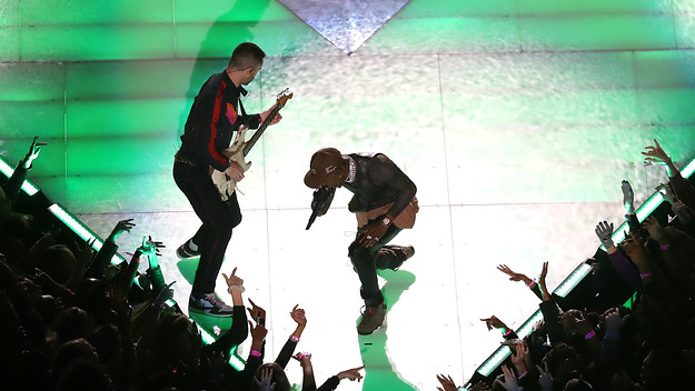 Adam Levine and Travis Scott Super Bowl