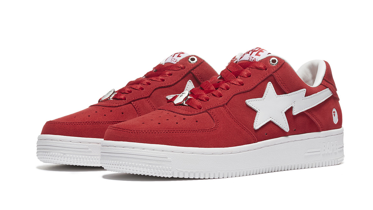 Bape Sta Suede 'Red' Pair
