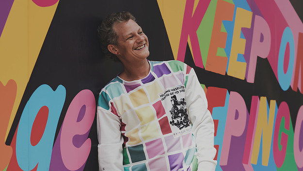 Tyler Lumb wearing urbancoolab's gender neutral collection