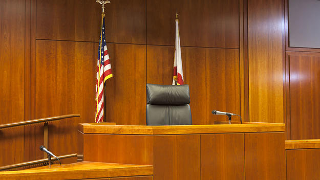 An empty courtroom